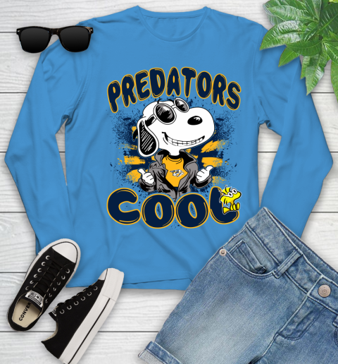 NHL Hockey Nashville Predators Cool Snoopy Shirt Youth Long Sleeve 7