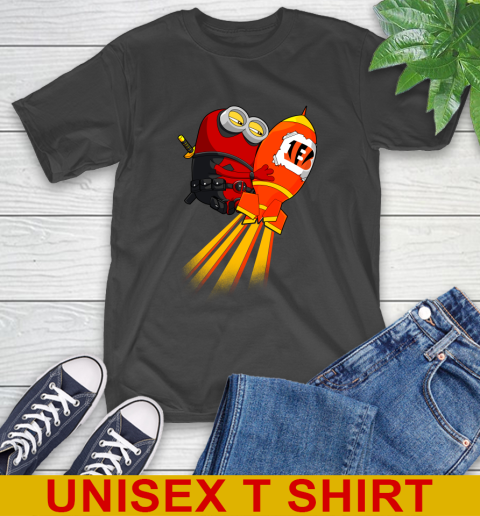 NFL Football Cincinnati Bengals Deadpool Minion Marvel Shirt T-Shirt