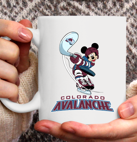 NHL Hockey Colorado Avalanche Cheerful Mickey Mouse Shirt Ceramic Mug 15oz 2
