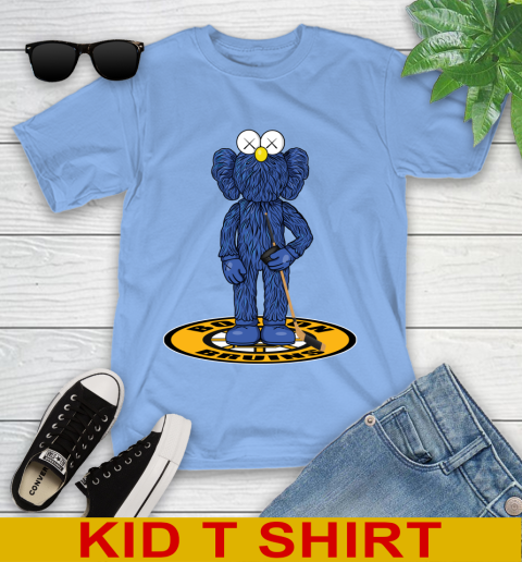 NHL Hockey Boston Bruins Kaws Bff Blue Figure Shirt Youth T-Shirt 11