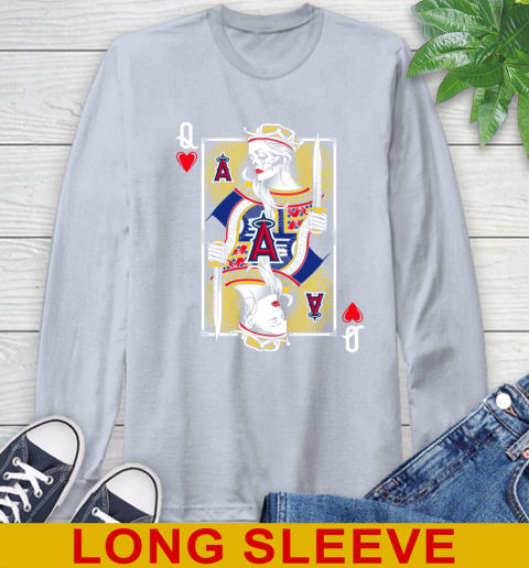 MLB Baseball Los Angeles Angels The Queen Of Hearts Card Shirt Long Sleeve T-Shirt 6