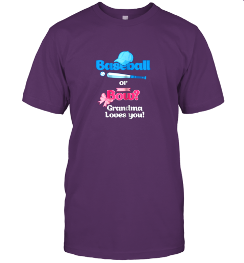jb2e baseball or bows gender reveal shirt grandma loves you jersey t shirt 60 front team purple