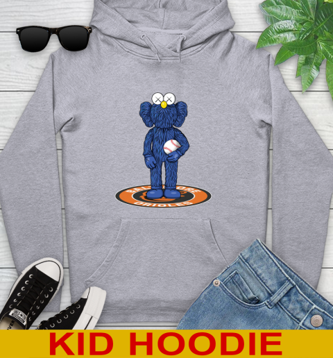 MLB Baseball Baltimore Orioles Kaws Bff Blue Figure Shirt Youth Hoodie 6