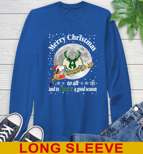 Milwaukee Bucks Merry Christmas To All And To Bucks A Good Season NBA Basketball Sports Long Sleeve T-Shirt 11