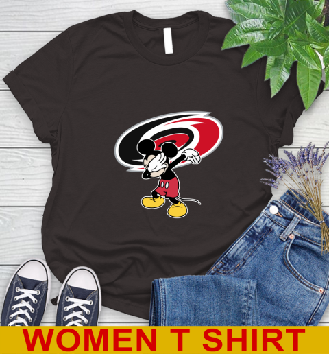 Carolina Hurricanes NHL Hockey Dabbing Mickey Disney Sports Women's T-Shirt 8