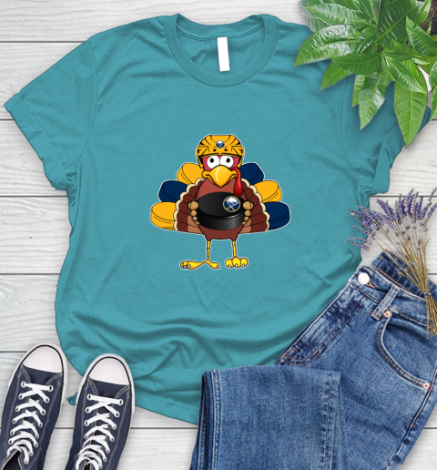 Buffalo Sabres Turkey Thanksgiving Day Women's T-Shirt 12