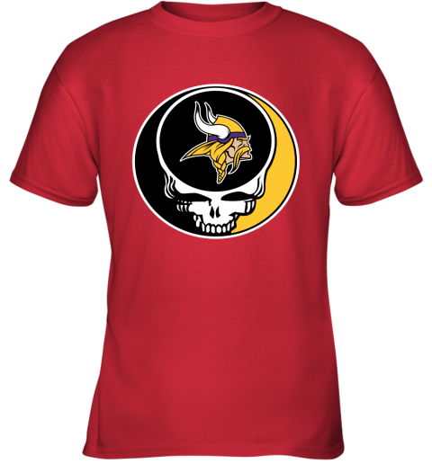 NFL Minnesota Vikings Grateful Dead Rock Band Football Sports pv6KZnKEG4z youth t shirt 26 95 151514 front red