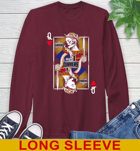 NBA Basketball LA Clippers The Queen Of Hearts Card Shirt Long Sleeve T-Shirt 7