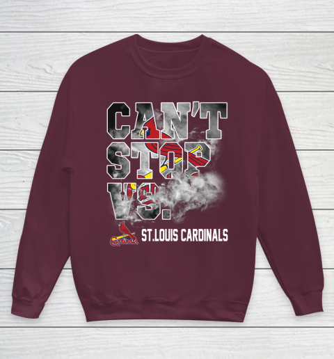 MLB St.Louis Cardinals Baseball Can't Stop Vs Cardinals Youth Sweatshirt 4