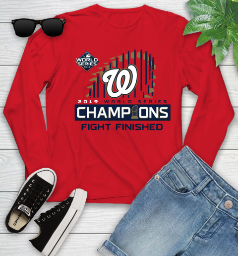 Finish The Fight Washington Nationals World Series Youth Long Sleeve 11