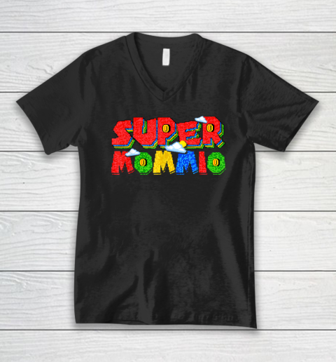 Mother's Day Shirt Gamer Mommio Super Mom V-Neck T-Shirt