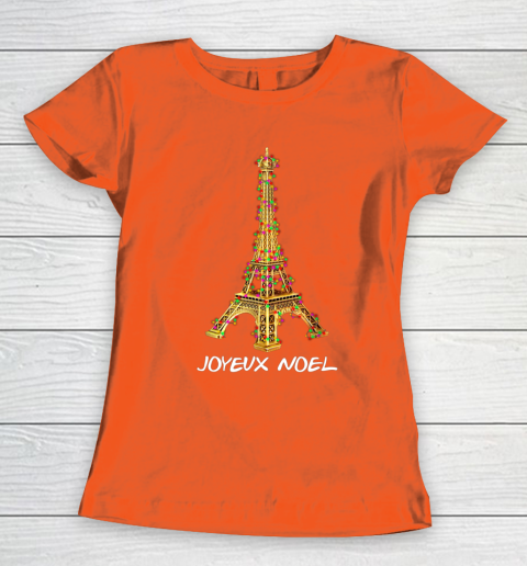 Joyeux Noel French Merry Christmas Eiffel Tower Women's T-Shirt 3