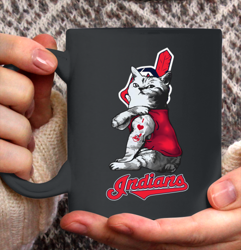 MLB Baseball My Cat Loves Cleveland Indians Ceramic Mug 11oz