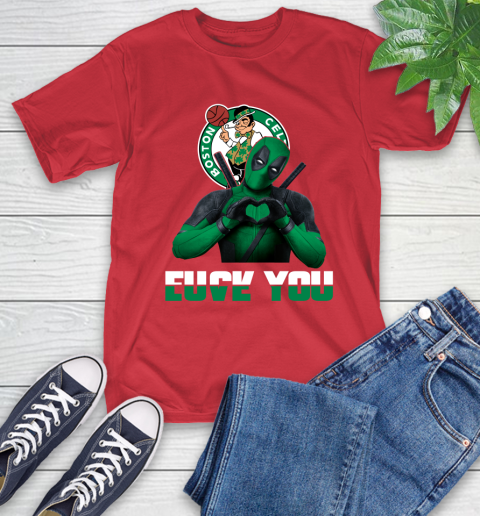 NBA Boston Celtics Deadpool Love You Fuck You Basketball Sports T-Shirt 11
