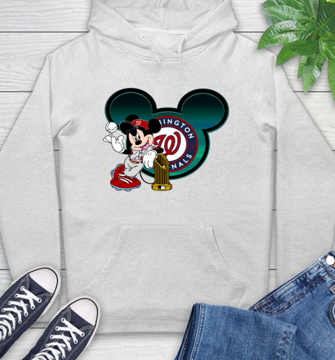 MLB Washington Nationals The Commissioner's Trophy Mickey Mouse Disney Hoodie