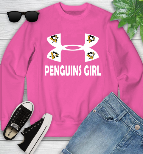 NHL Pittsburgh Penguins Girl Under Armour Hockey Sports Youth Sweatshirt 6