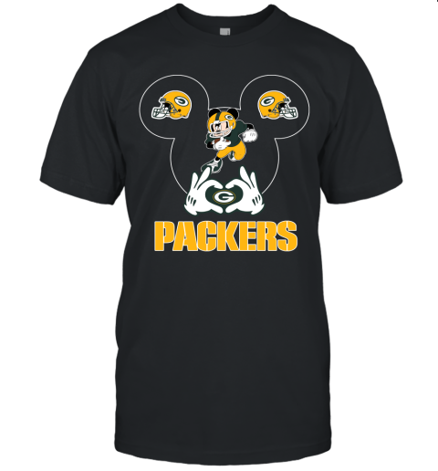 I Love The Packers Mickey Mouse Green Bay Packers Unisex Jersey Tee
