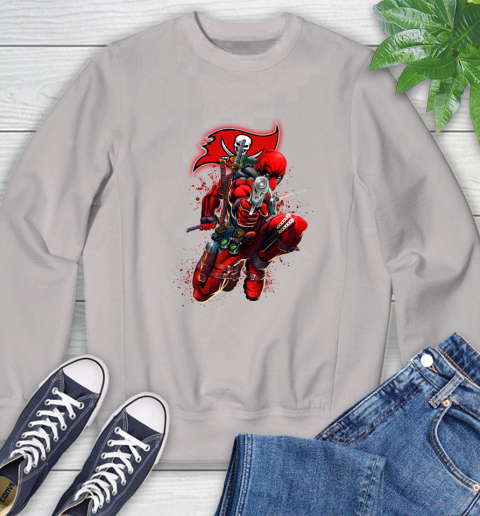 NFL Deadpool Marvel Comics Sports Football Tampa Bay Buccaneers Sweatshirt 12