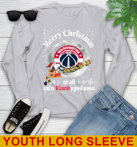 Washington Wizards Merry Christmas To All And To Wizards A Good Season NBA Basketball Sports Youth Long Sleeve 5