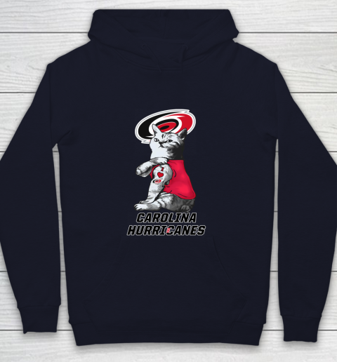 NHL My Cat Loves Carolina Hurricanes Hockey Youth Hoodie 2