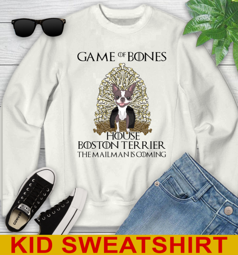 Game of bones house boston terrier dog the mailman is coming tshirt 97