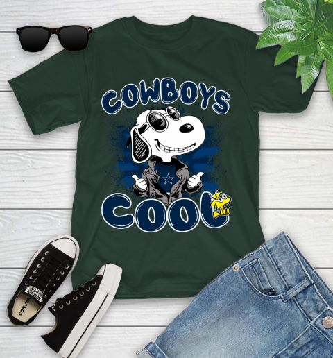 NFL Football Dallas Cowboys Cool Snoopy Shirt Youth T-Shirt 4