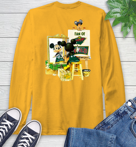 NHL Hockey Minnesota Wild Mickey Drawing Shirt 55