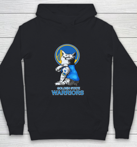 NBA Basketball My Cat Loves Golden State Warriors Youth Hoodie