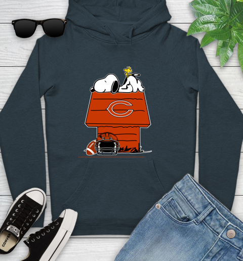 Chicago Bears NFL Football Snoopy Woodstock The Peanuts Movie Youth Hoodie 8