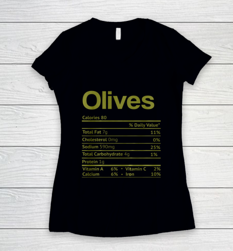 Black Olives Thanksgiving Nutrition Facts T-Shirt Black Olives Thanksgiving Nutrition Facts T-Shirt