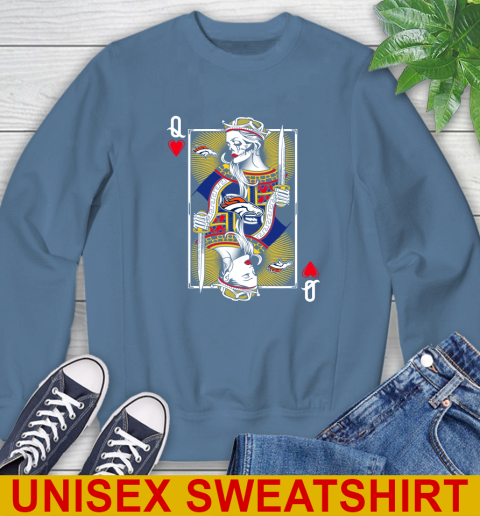 NFL Football Denver Broncos The Queen Of Hearts Card Shirt Sweatshirt 10