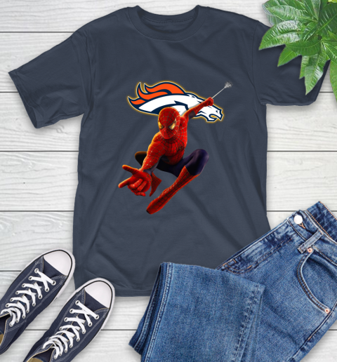 NFL Spider Man Avengers Endgame Football Denver Broncos T-Shirt 4