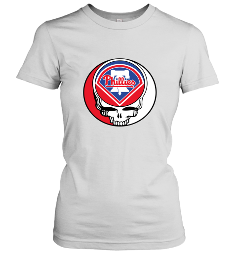 Philadelphia Phillies The Grateful Dead Baseball MLB Mashup Women's T-Shirt