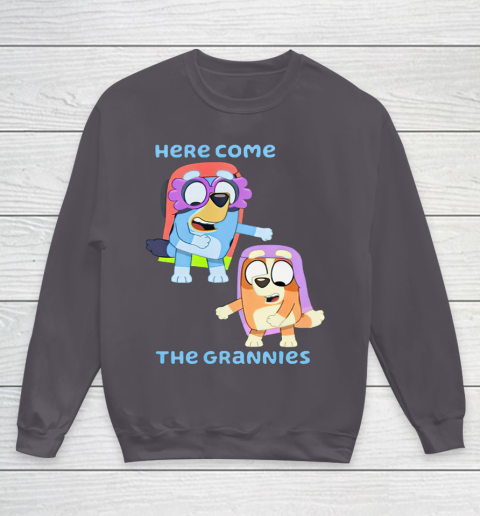 Blueys Shirt Here Come The Grannies Youth Sweatshirt 5