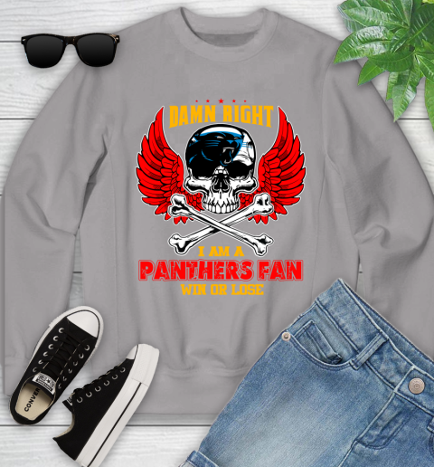 NFL Damn Right I Am A New York Jets Win Or Lose Skull Football Sports (2) Youth Sweatshirt 3