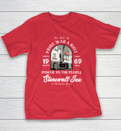 Stonewall Inn LGBTQ History Pride Was A Riot Gay Pride Month Youth T-Shirt 7