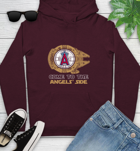 MLB Come To The Los Angeles Angels Side Star Wars Baseball Sports Youth Hoodie 7