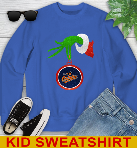 Baltimore Orioles Grinch Merry Christmas MLB Baseball Youth Sweatshirt 7