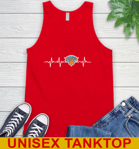 New York Knicks NBA Basketball Heart Beat Shirt Tank Top 5