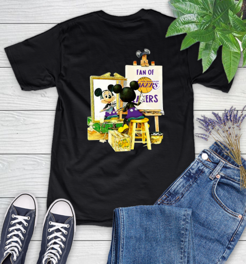 NBA Basketball Los Angeles Lakers Mickey Drawing Shirt 83 NBA Basketball Los Angeles Lakers Mickey Drawing Shirt - Image 83