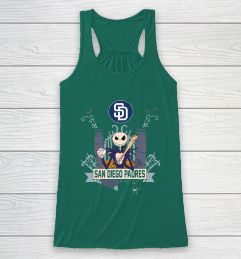 MLB San Diego Padres Baseball Jack Skellington Halloween Racerback Tank 5