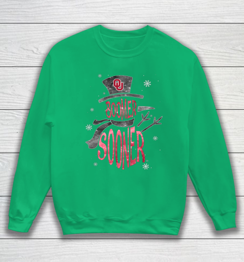 Oklahoma Sooners Christmas Snowman Sweatshirt 5