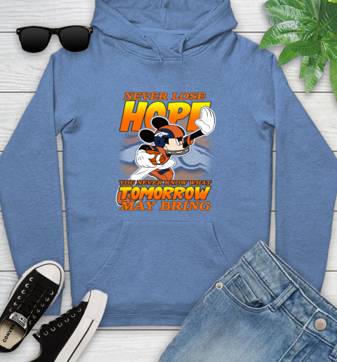 Denver Broncos NFL Football Mickey Disney Never Lose Hope Youth Hoodie 13