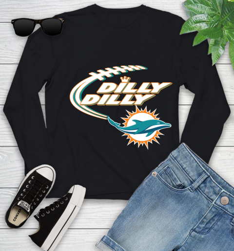 NFL Miami Dolphins Dilly Dilly Football Sports Youth Long Sleeve 2