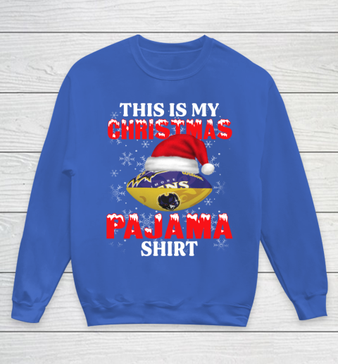 Baltimore Ravens This Is My Christmas Pajama Shirt NFL Youth Sweatshirt 6