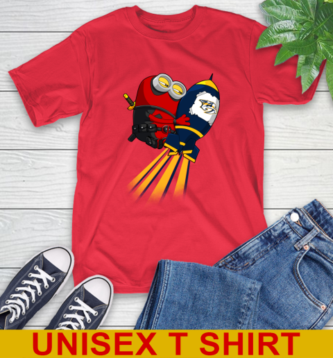 NHL Hockey Nashville Predators Deadpool Minion Marvel Shirt T-Shirt 12