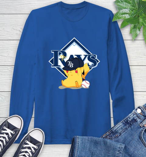 MLB Pikachu Baseball Sports Tampa Bay Rays Long Sleeve T-Shirt 9