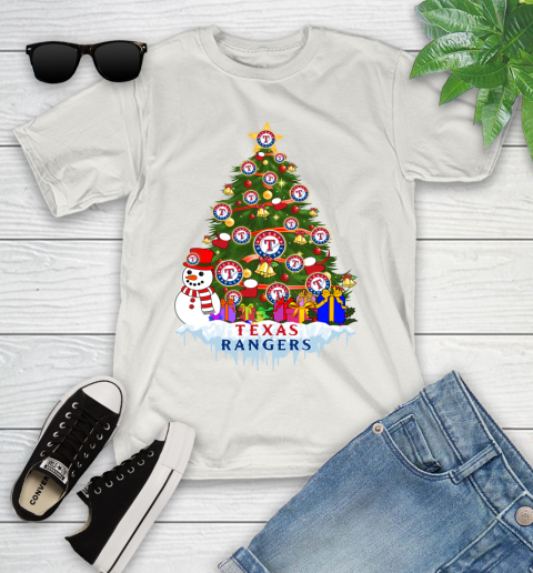 Texas Rangers Merry Christmas MLB Baseball Sports Youth T-Shirt 12