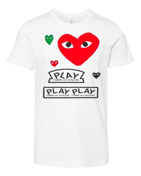 CDG PLAY LOGO WITH RED HEART Premium Youth T-shirt