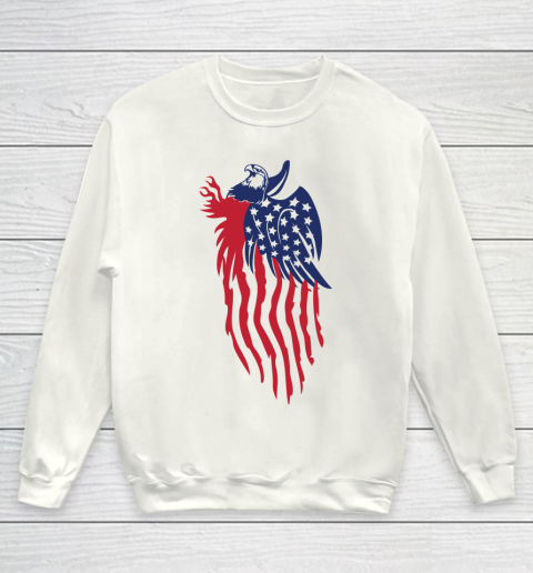 Independence Day Eagle Flag USA  4th of July Youth Sweatshirt